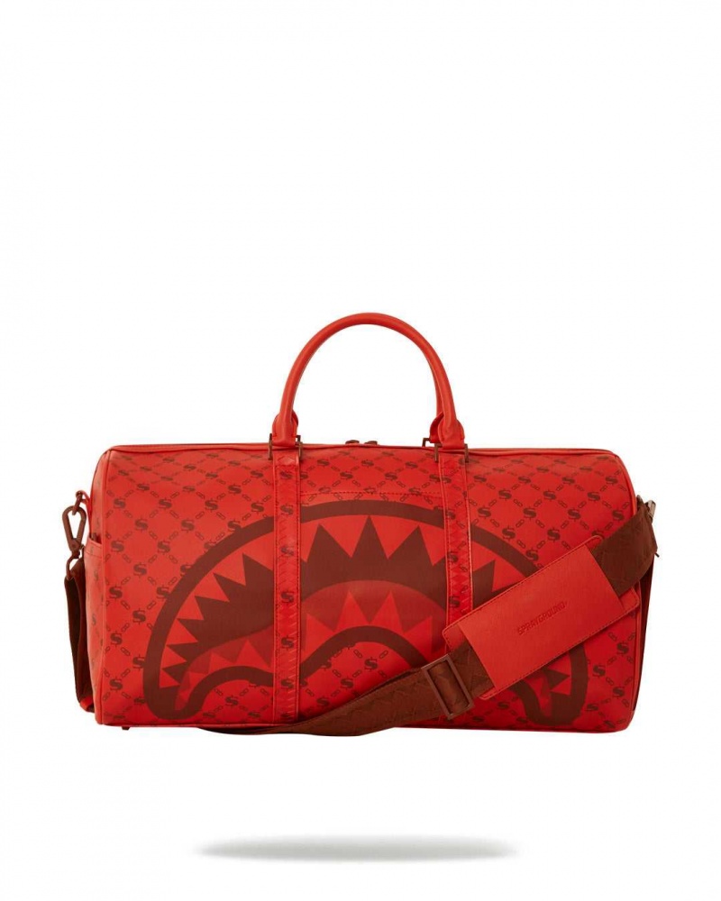 Sprayground Bag MONEYGRAM BRICK DUFFLE Dark Red | EGBXT6542