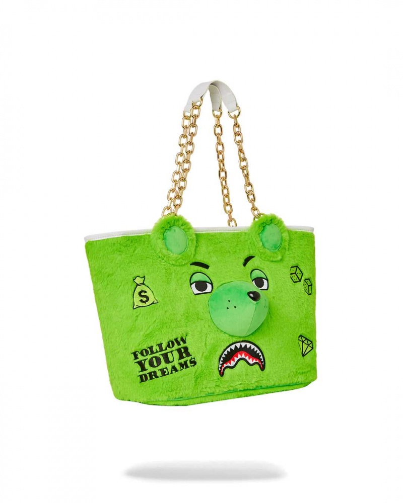 Sprayground Bag MONEY BEAR TOTE Green | IFXDL0543