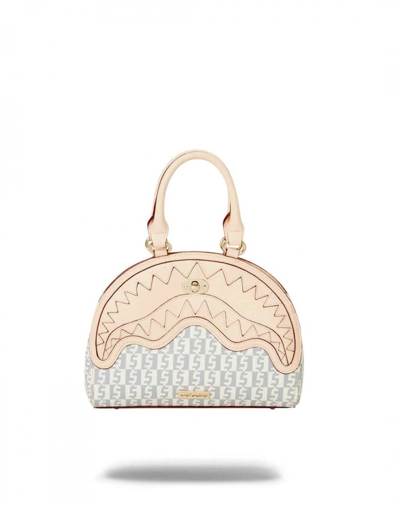 Sprayground Bag MONEY CHECKERED HANDBAG Rose Pink | IDKYO1568