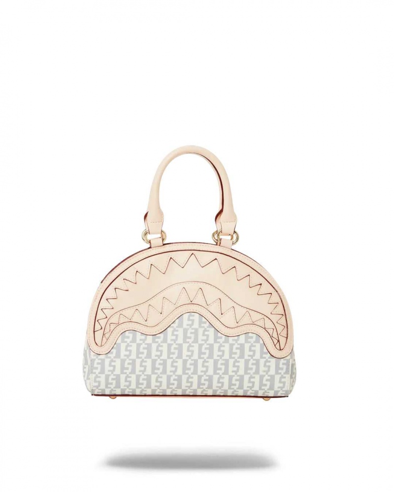 Sprayground Bag MONEY CHECKERED HANDBAG Rose Pink | IDKYO1568