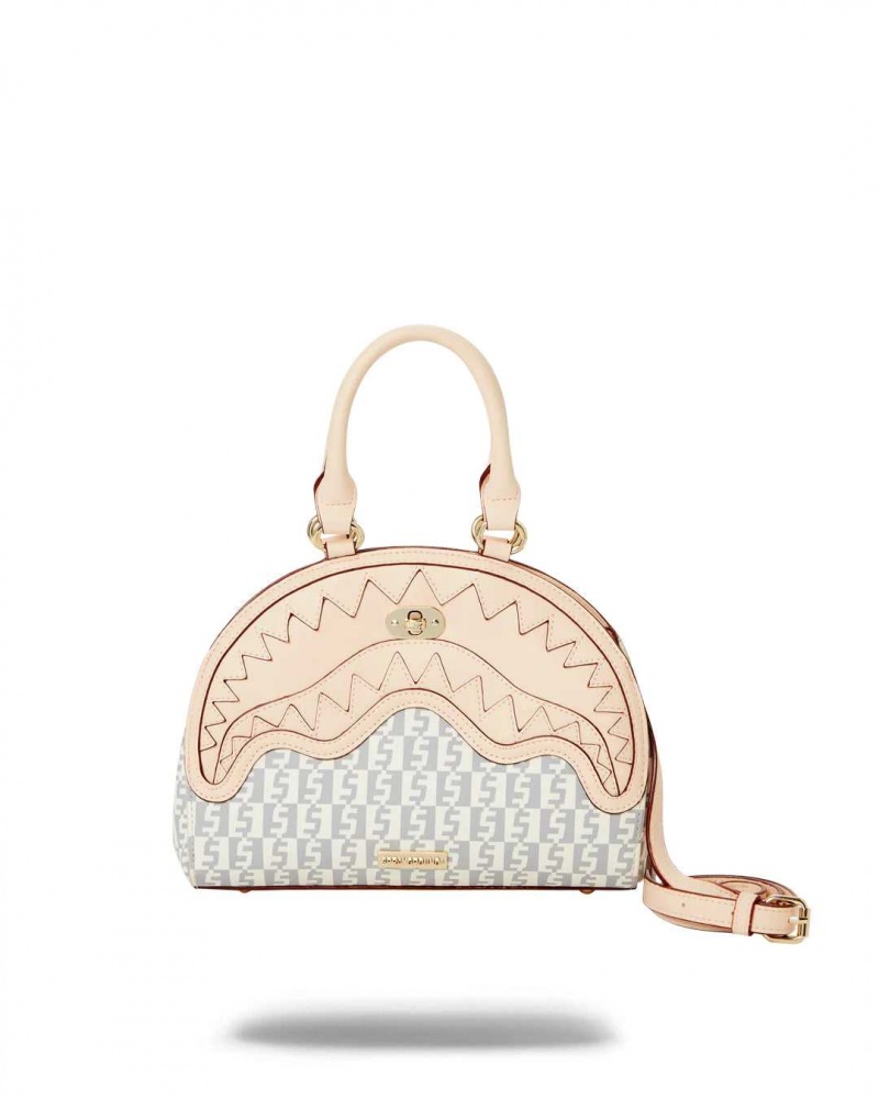 Sprayground Bag MONEY CHECKERED HANDBAG Rose Pink | IDKYO1568