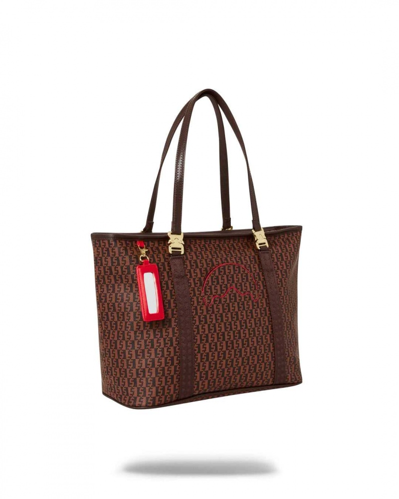 Sprayground Bag MONEY CHECK TOTE Brown | WGHLB3879