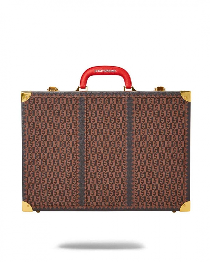 Sprayground Bag MONEY CHECK BRIEFCASE Brown | TORIM7149