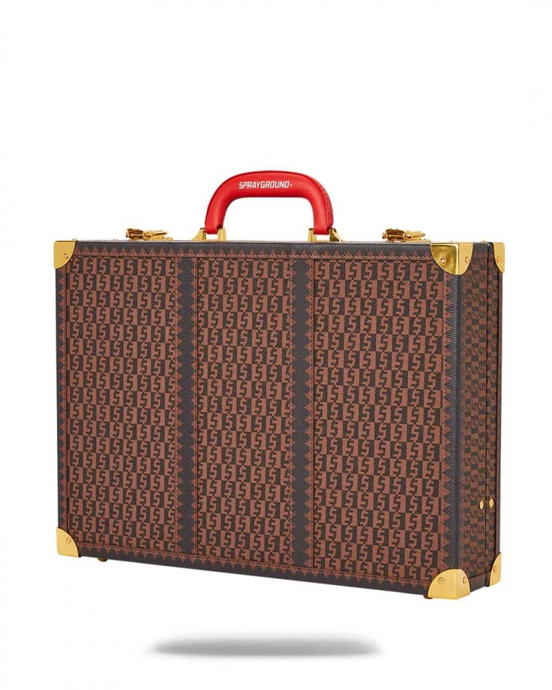 Sprayground Bag MONEY CHECK BRIEFCASE Brown | TORIM7149