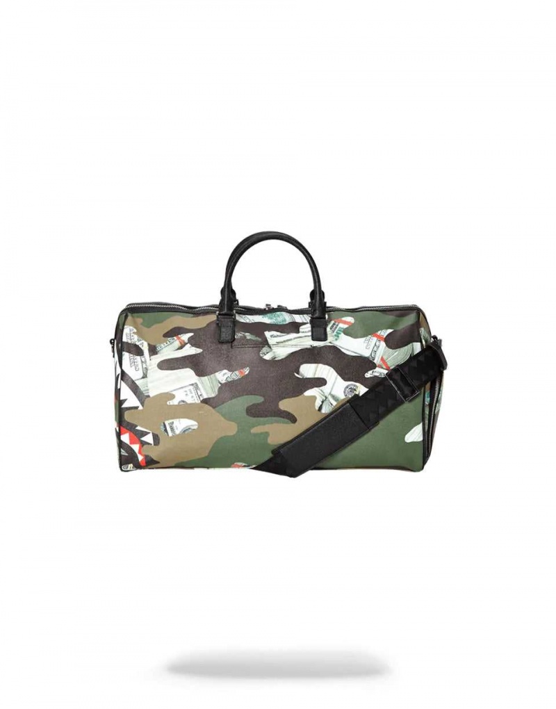 Sprayground Bag MONEY SHARK DUFFLE Camo Green | GNUCO9704