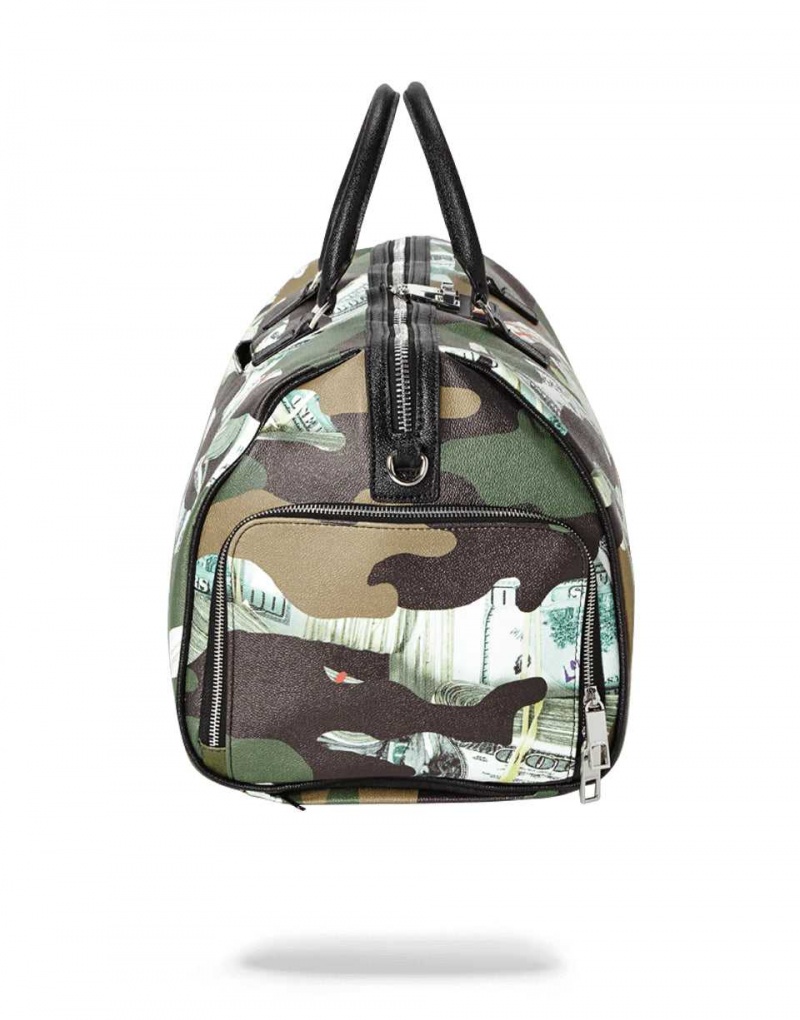 Sprayground Bag MONEY SHARK DUFFLE Camo Green | GNUCO9704