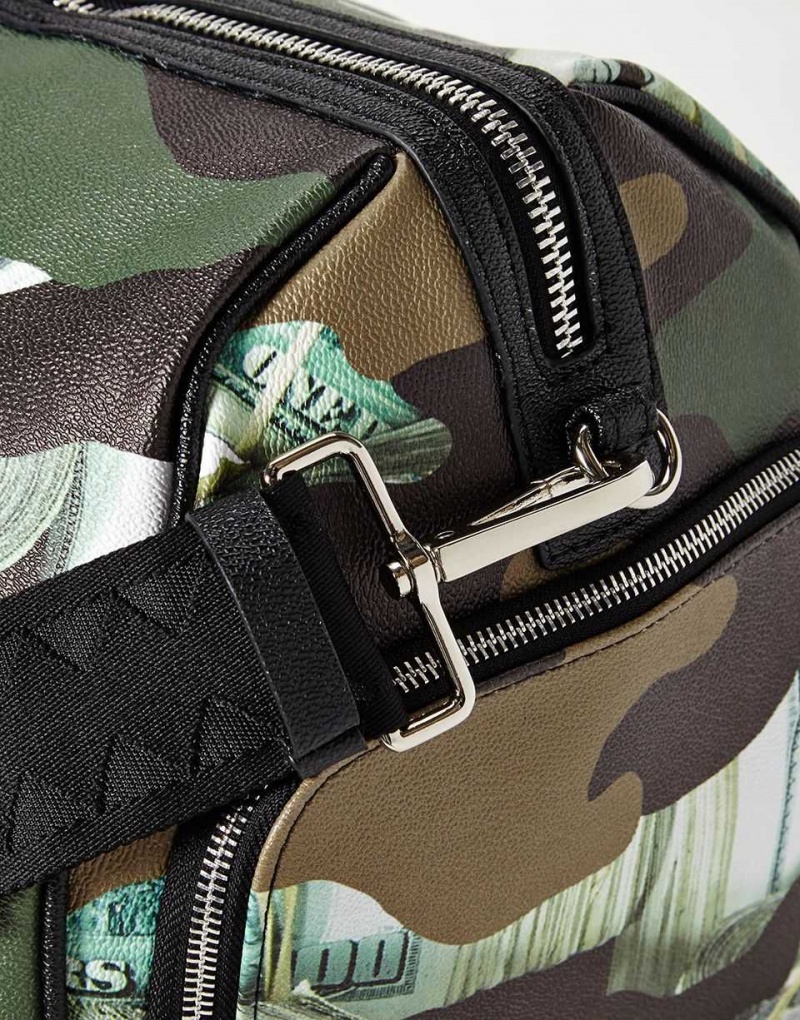 Sprayground Bag MONEY SHARK DUFFLE Camo Green | GNUCO9704