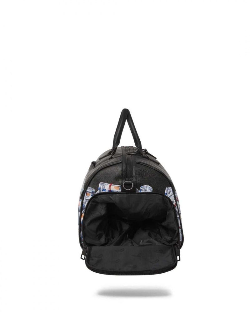 Sprayground Bag NEW MONEY STACKS DUFFLE Black | HINRE8174