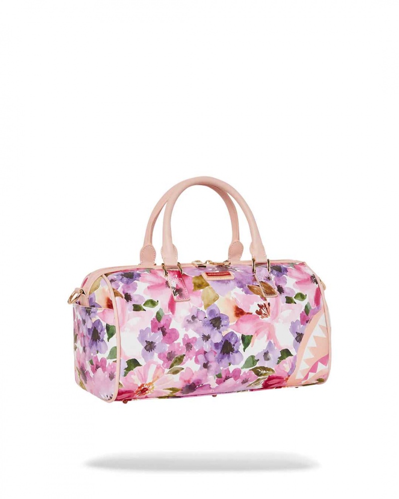 Sprayground Bag PAINTED FLORAL SHARK MINI DUFFLE Pink | ZGXQM0182