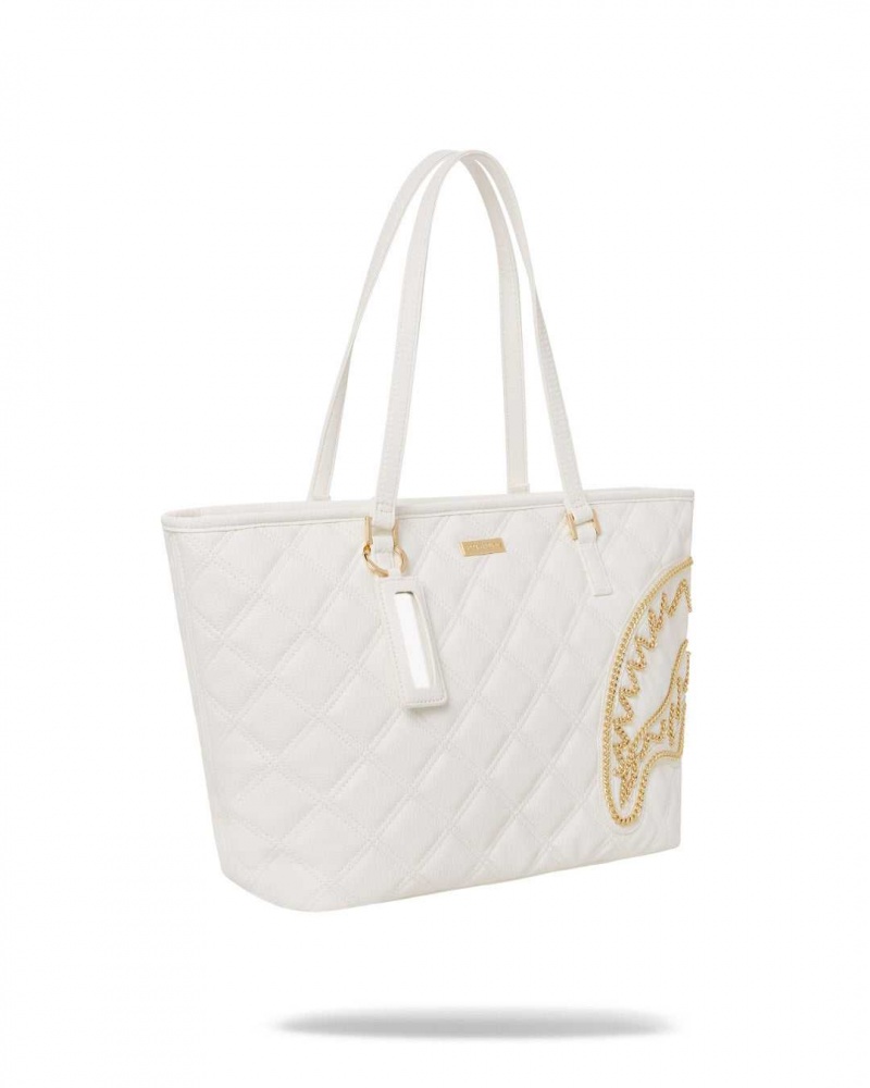 Sprayground Bag RIVIERA TOTE White Gold White | DUNCW2170