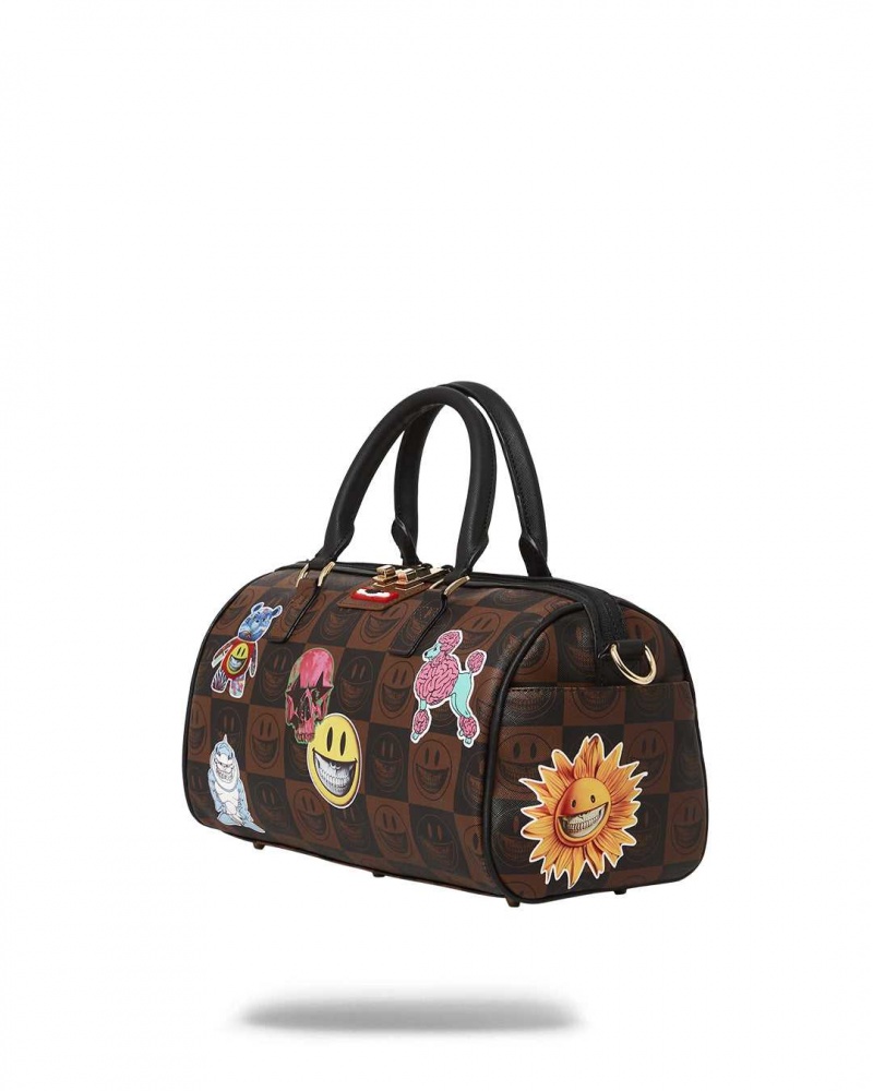 Sprayground Bag RON ENGLISH GLOBUL MOGUL MINI DUFFLE Brown | VHFYG6954