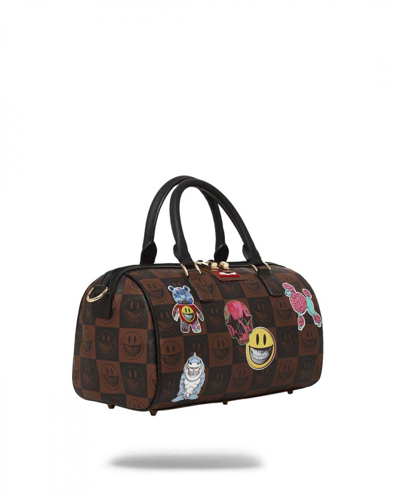 Sprayground Bag RON ENGLISH GLOBUL MOGUL MINI DUFFLE Brown | VHFYG6954