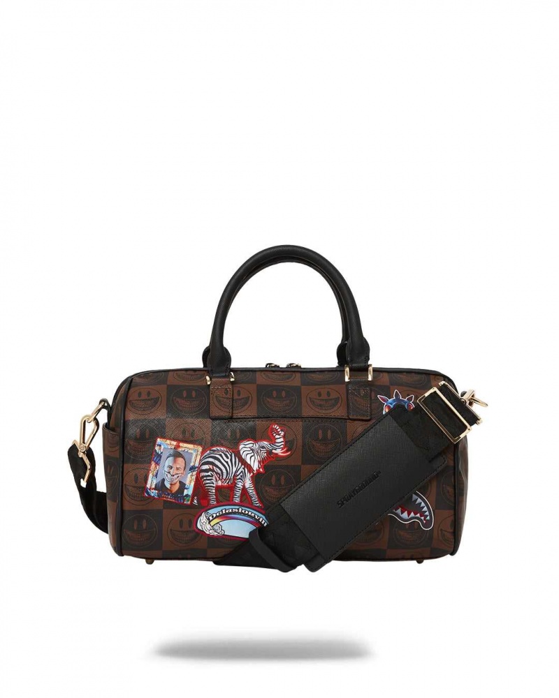 Sprayground Bag RON ENGLISH GLOBUL MOGUL MINI DUFFLE Brown | VHFYG6954