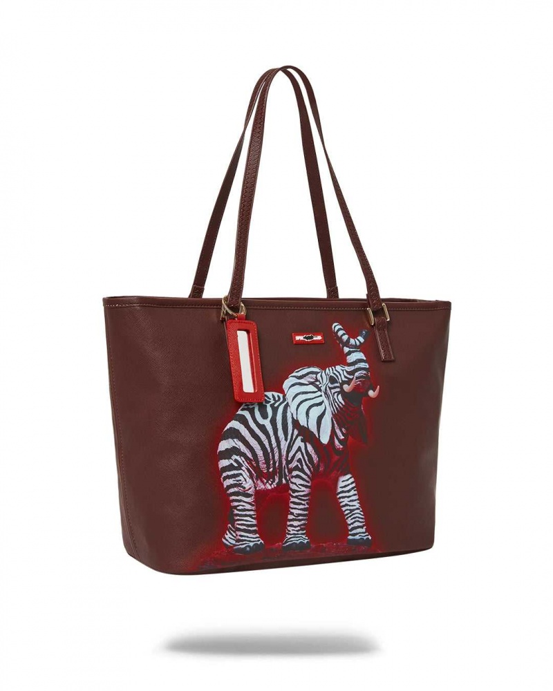 Sprayground Bag RON ENGLISH 24 ELEPHANT TOTE Bordeaux Burgundy | POZMK2948