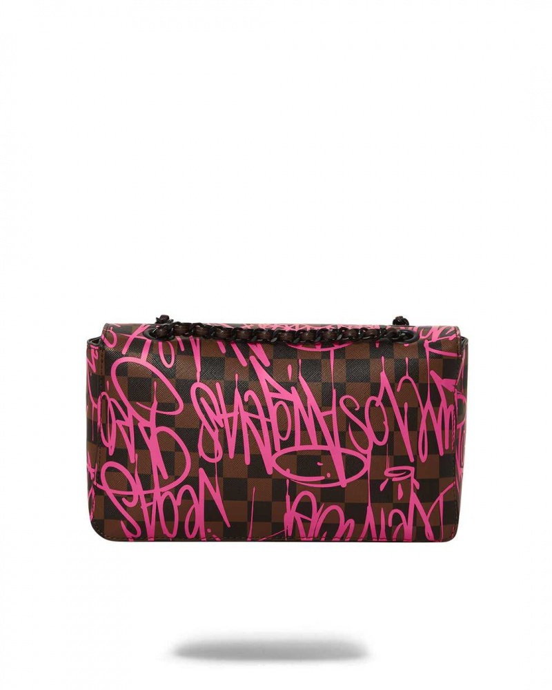 Sprayground Bag SHARKS IN NEW YORK CLUTCH BAG Fuchsia | CMTND5194