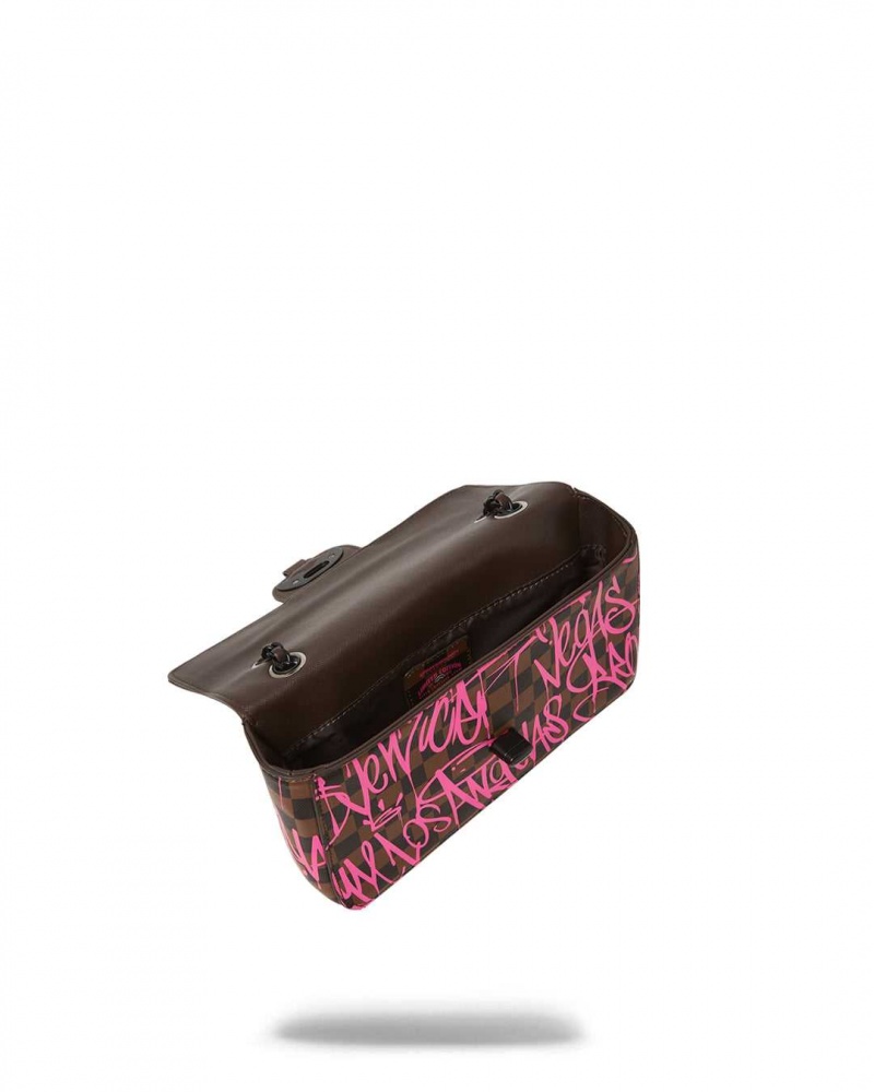 Sprayground Bag SHARKS IN NEW YORK CLUTCH BAG Fuchsia | CMTND5194