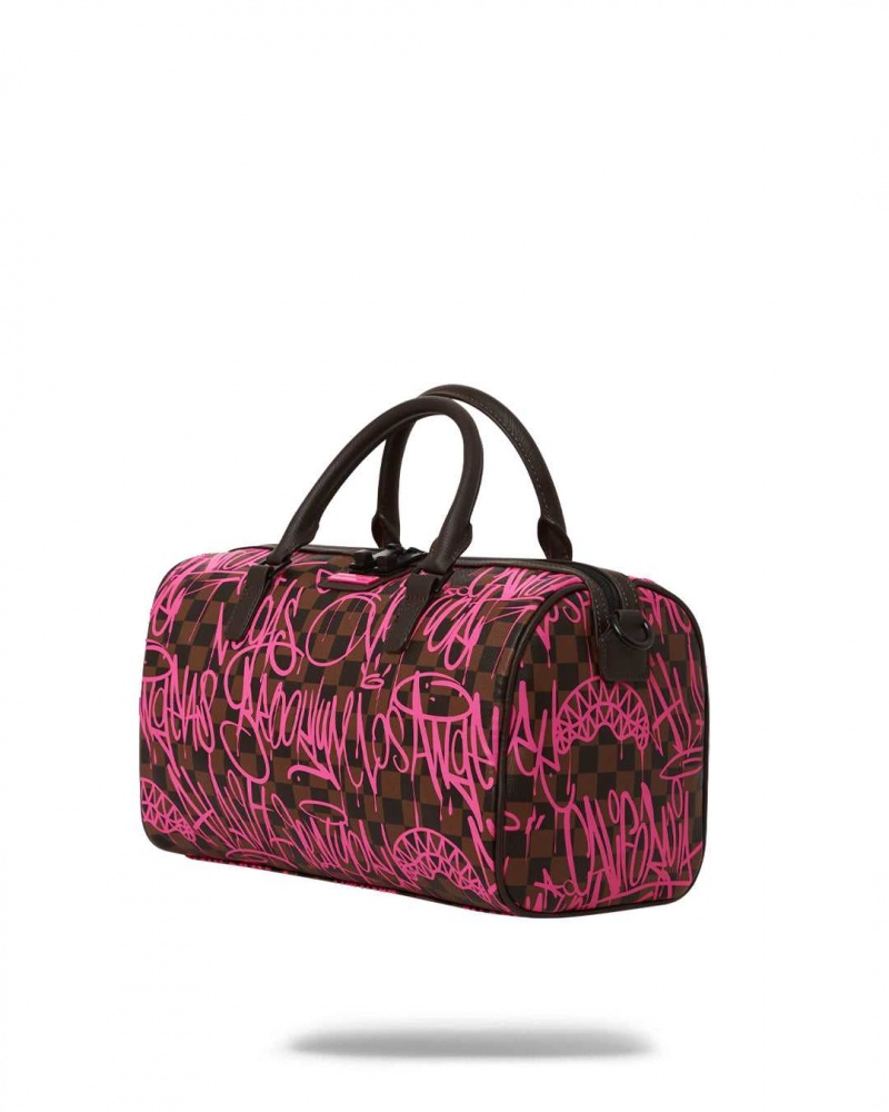 Sprayground Bag SHARKS IN NEW YORK MINI DUFFLE Fuchsia | EXNCY0613