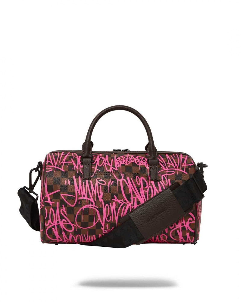 Sprayground Bag SHARKS IN NEW YORK MINI DUFFLE Fuchsia | EXNCY0613