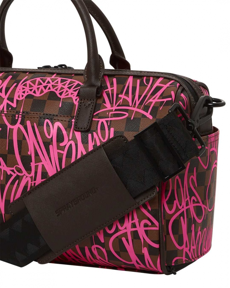 Sprayground Bag SHARKS IN NEW YORK MINI DUFFLE Fuchsia | EXNCY0613