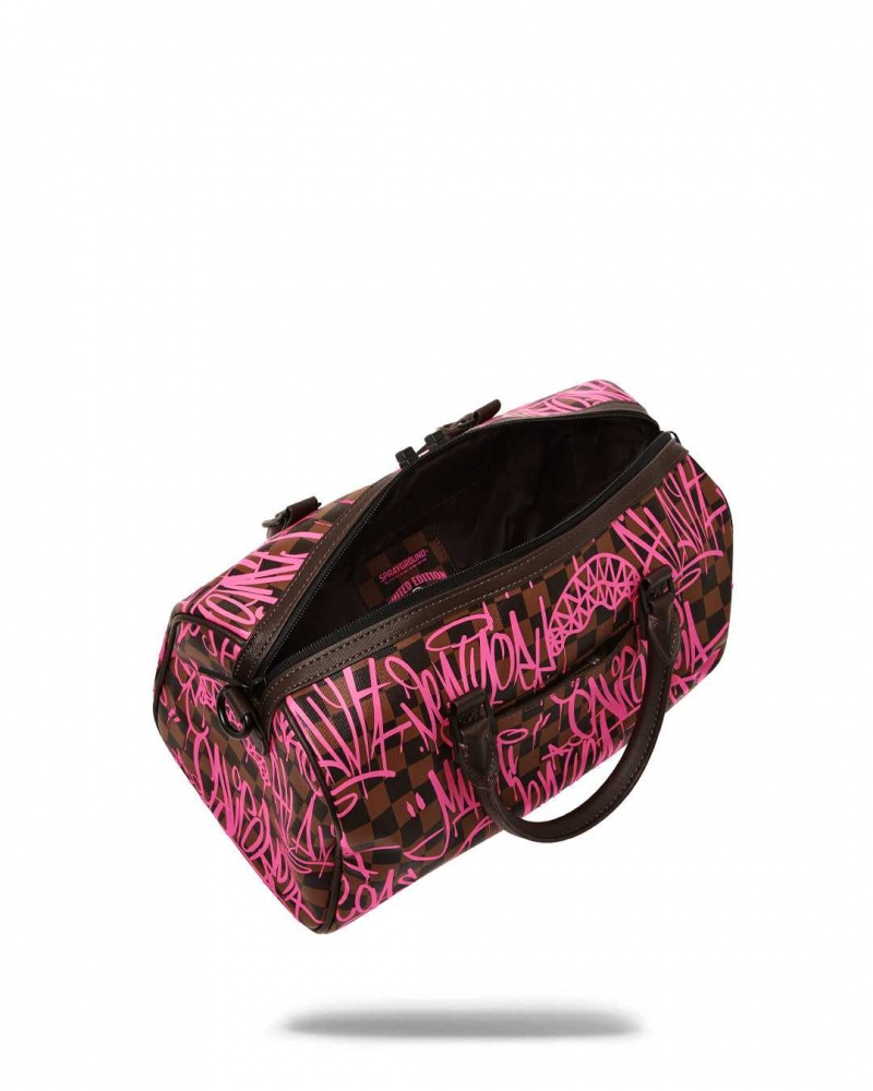 Sprayground Bag SHARKS IN NEW YORK MINI DUFFLE Fuchsia | EXNCY0613