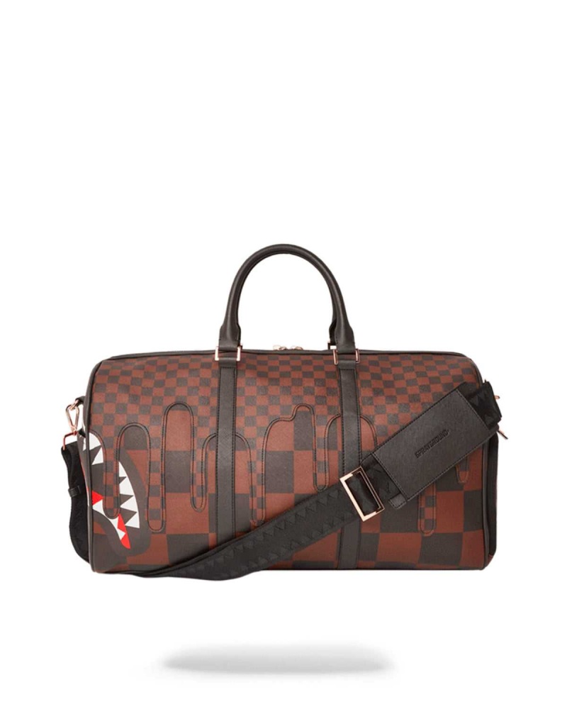 Sprayground Bag SHARKS IN PARIS (XTC) DUFFLE Brown | VCQMR6921