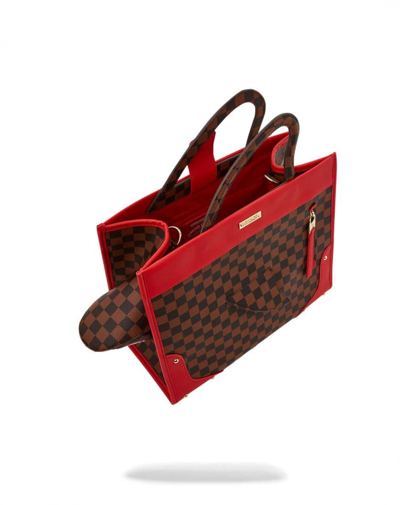 Sprayground Bag SHARKS IN PARIS SHARK BREAK THRU TOTE Red Red | TOPAR1937