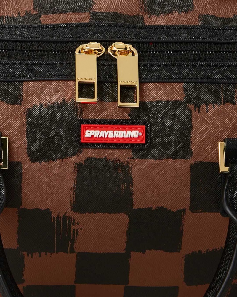 Sprayground Bag SHARKS IN PARIS PAINTED MINI DUFFLE Brown | WKSXH2815