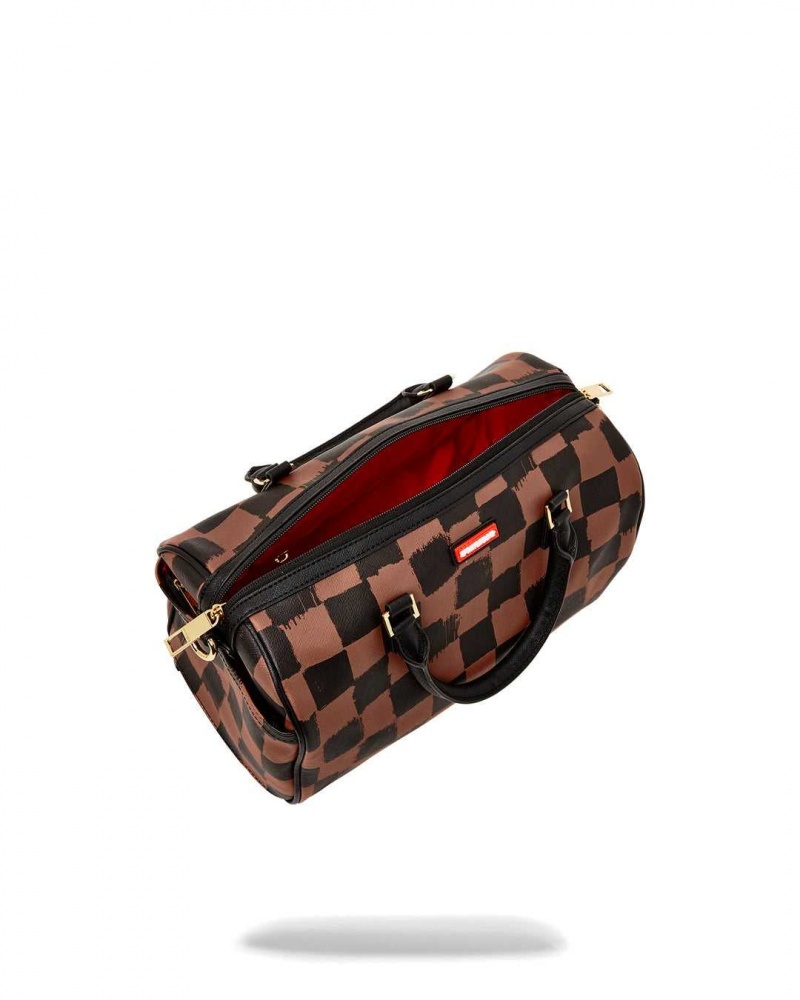 Sprayground Bag SHARKS IN PARIS PAINTED MINI DUFFLE Brown | WKSXH2815