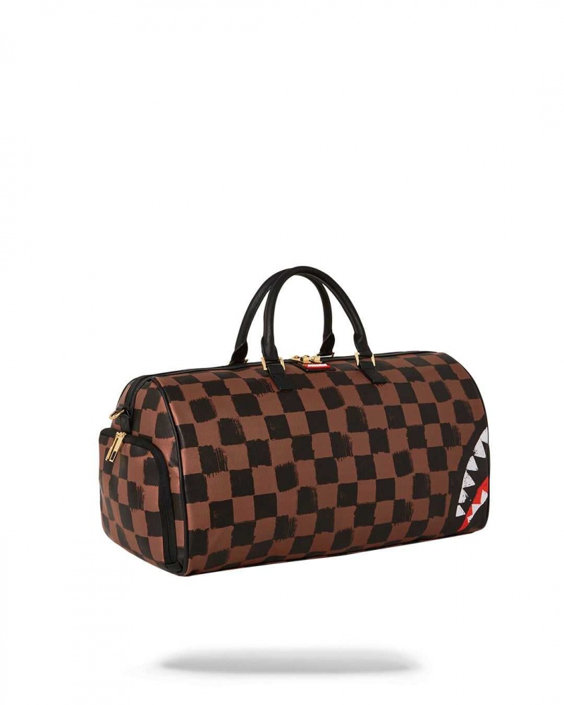 Sprayground Bag SHARKS IN PARIS PAINTED DUFFLE Brown | DJFAE7940