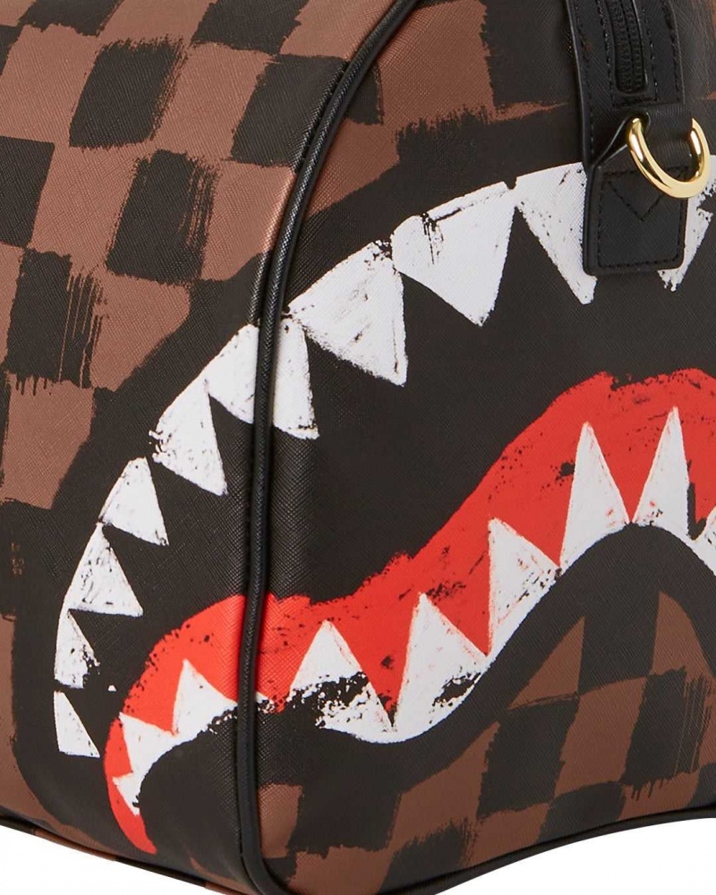 Sprayground Bag SHARKS IN PARIS PAINTED DUFFLE Brown | DJFAE7940