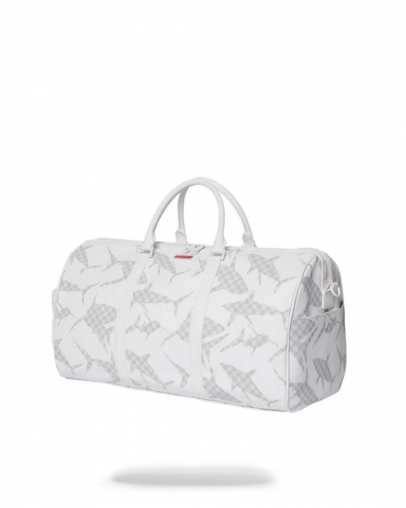 Sprayground Bag SHARK PATTERN DUFFLE White White | UCMQX3086