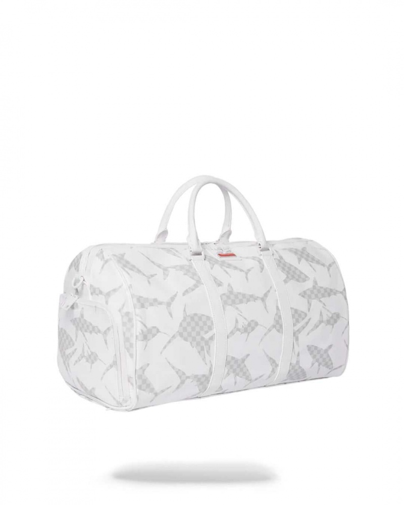 Sprayground Bag SHARK PATTERN DUFFLE White White | UCMQX3086