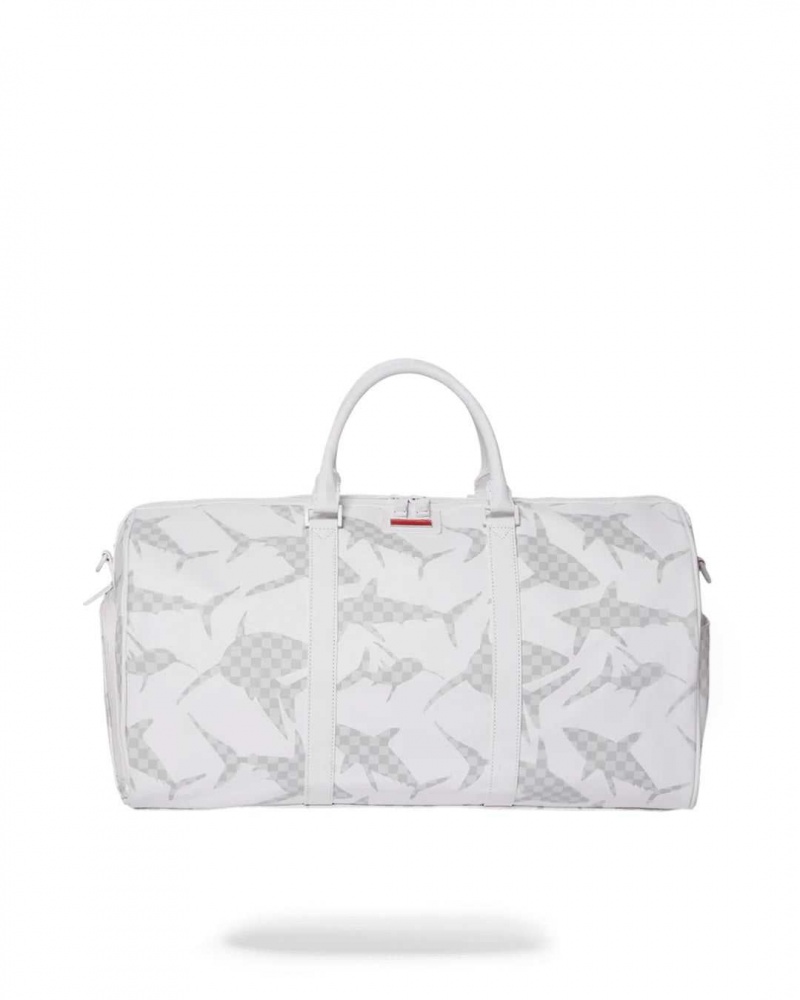 Sprayground Bag SHARK PATTERN DUFFLE White White | UCMQX3086