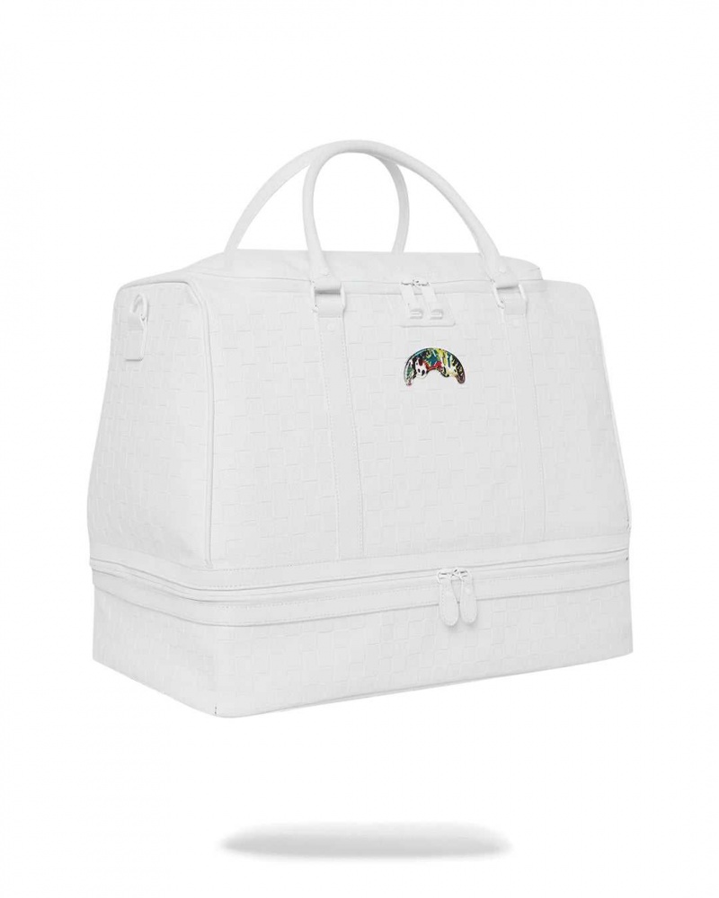 Sprayground Bag SHARK TRIP STILETTO DUFFLE White | RXFSY2896