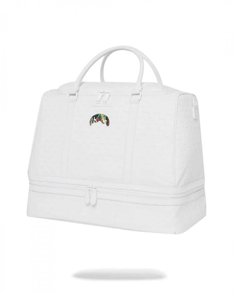 Sprayground Bag SHARK TRIP STILETTO DUFFLE White | RXFSY2896