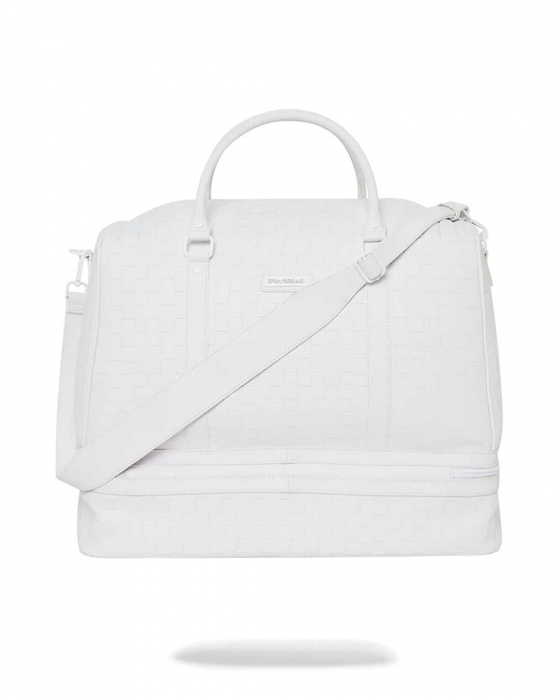 Sprayground Bag SHARK TRIP STILETTO DUFFLE White | RXFSY2896