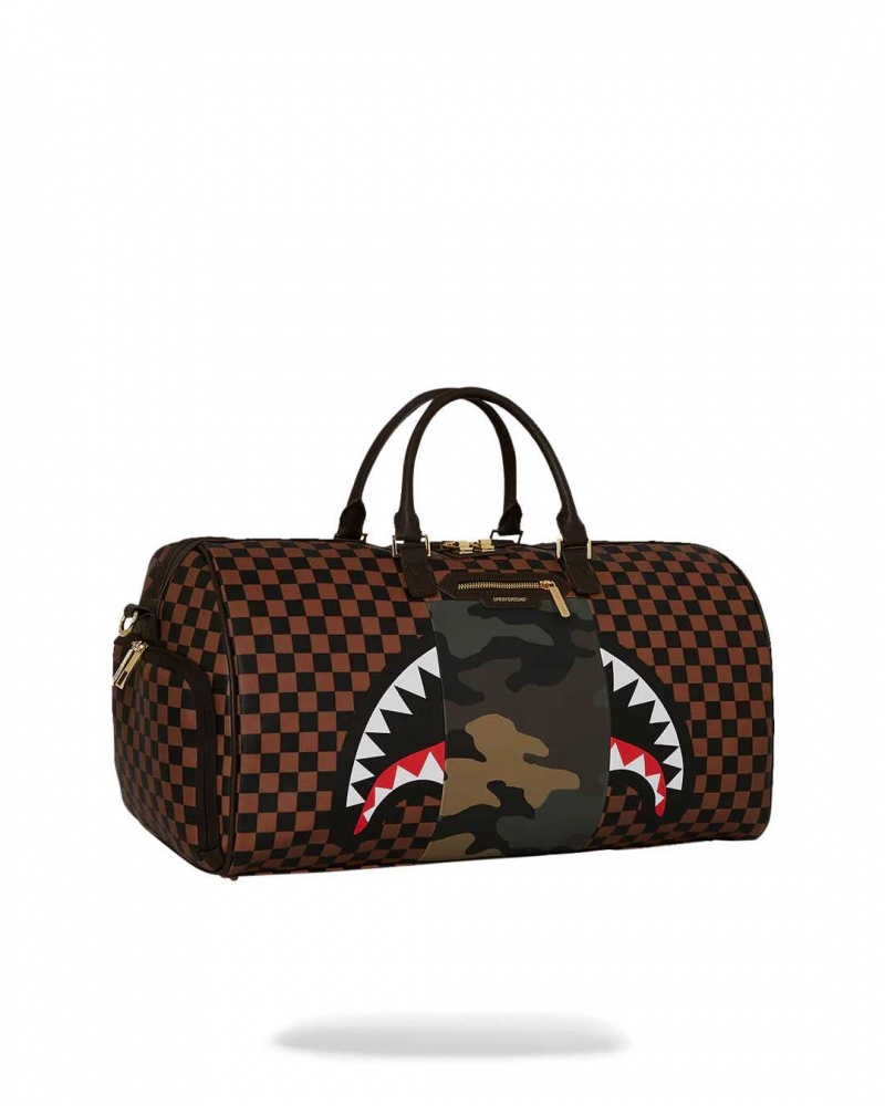 Sprayground Bag SIP WITH ACCENT DUFFLE Camo Brown | PWIEQ6325