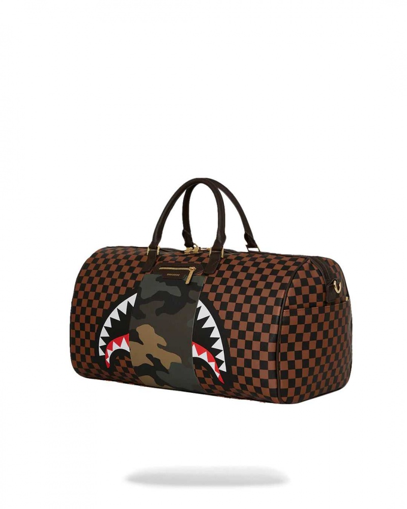 Sprayground Bag SIP WITH ACCENT DUFFLE Camo Brown | PWIEQ6325