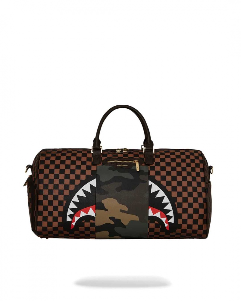 Sprayground Bag SIP WITH ACCENT DUFFLE Camo Brown | PWIEQ6325