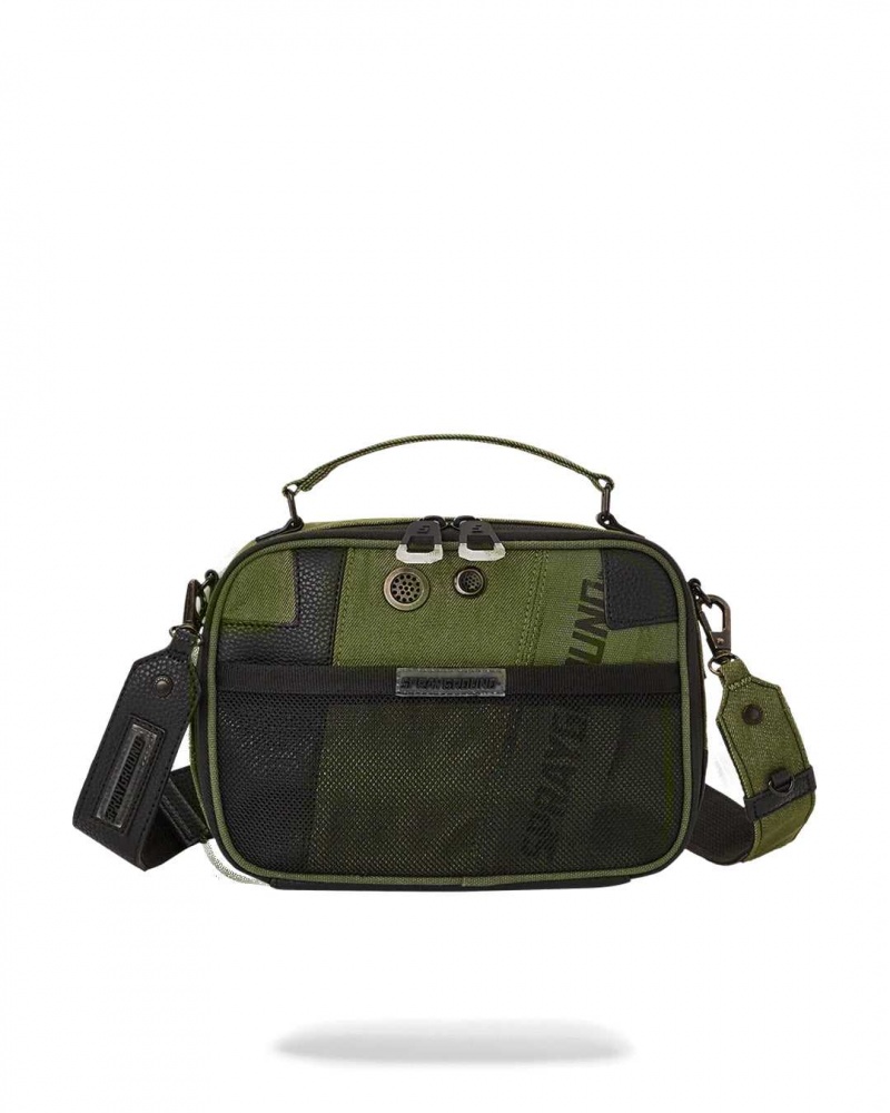 Sprayground Bag SPECIAL OPS MACH 10 BRICK MESSENGER BAG Dark Red Green | AUJPH4826