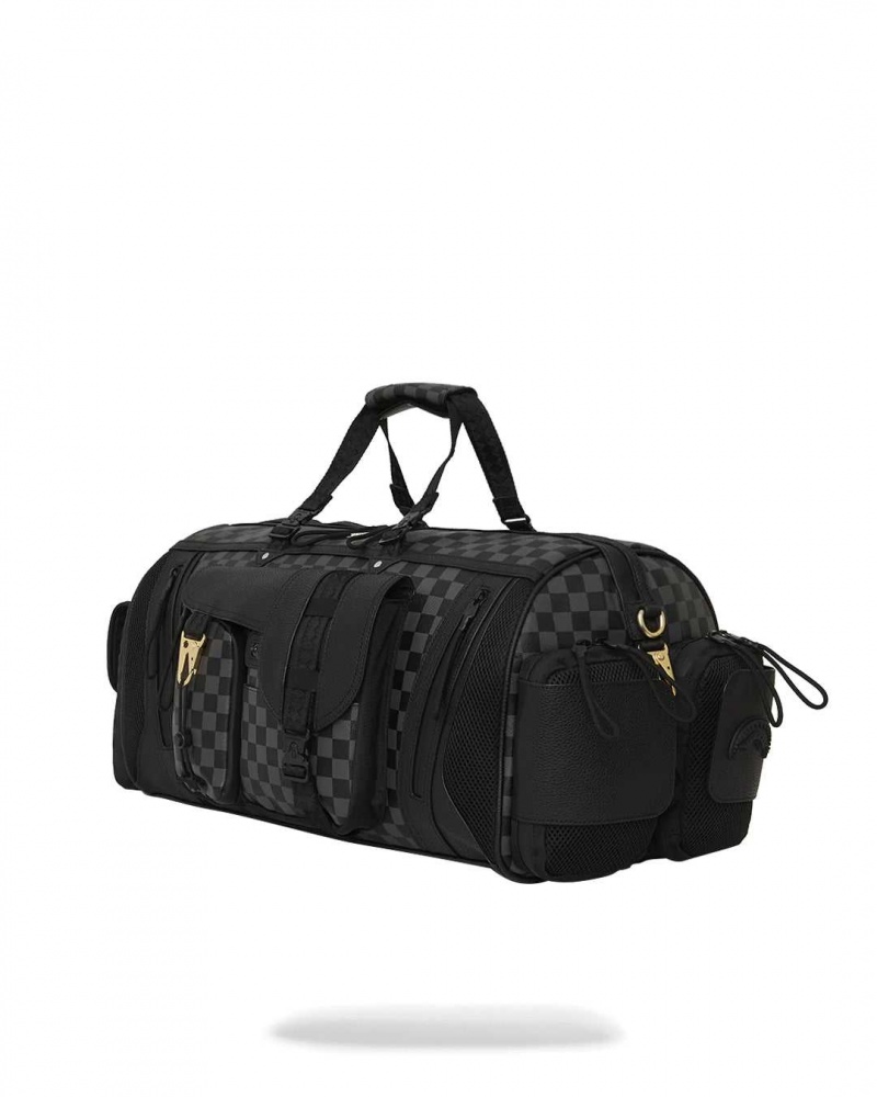 Sprayground Bag SPECIAL OPS CHECKERED CARGO DUFFLE Grey | YTQFE0214