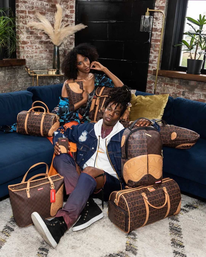 Sprayground Bag SPLIT HENNEY MONEY CHECK Brown | WOQEX6917