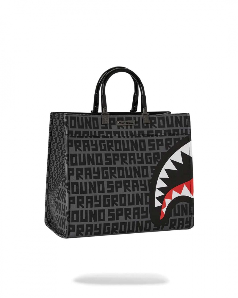 Sprayground Bag SPLIT INFINITY CHECK TORTUGA TOTE Grey | LWSPK1358