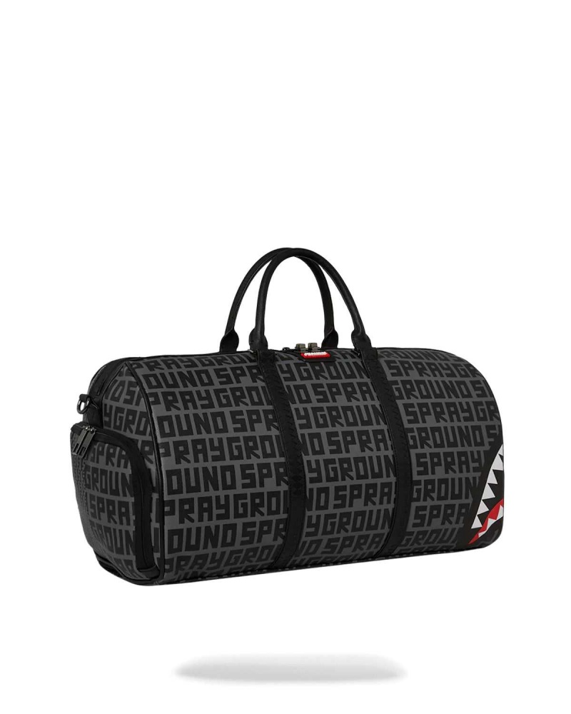 Sprayground Bag SPLIT INFINITY CHECK LARGE DUFFLE Grey | ZSHCI8319