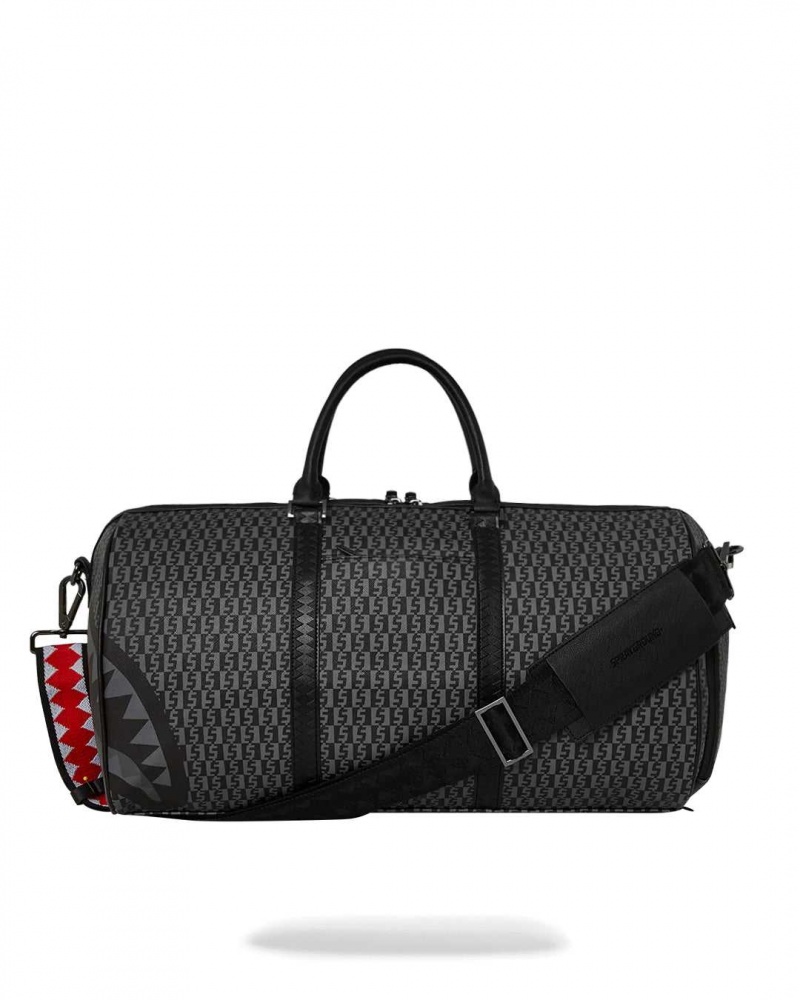 Sprayground Bag SPLIT INFINITY CHECK LARGE DUFFLE Grey | ZSHCI8319