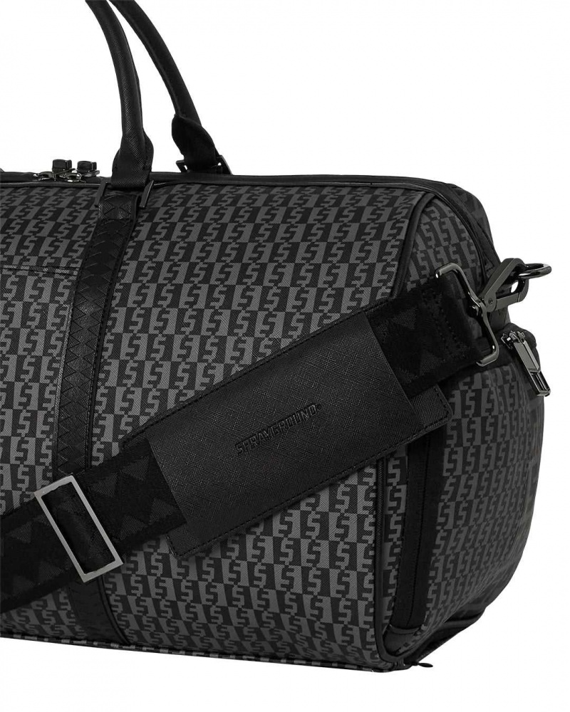 Sprayground Bag SPLIT INFINITY CHECK LARGE DUFFLE Grey | ZSHCI8319