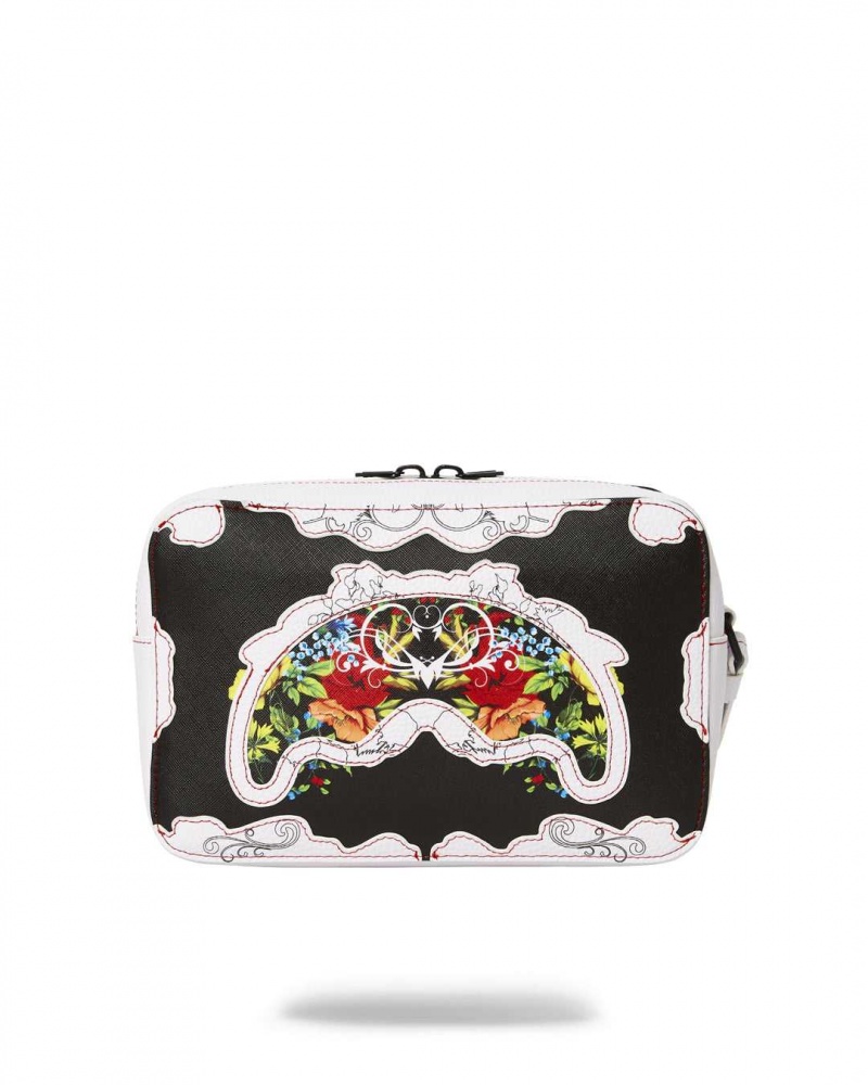 Sprayground Bag THE FLORAL CUT TOILETRY BAG Black | LMWDK3095