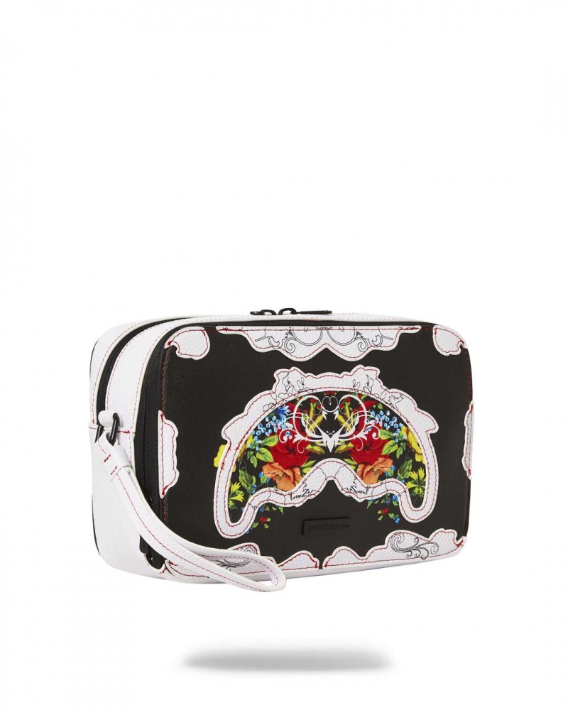 Sprayground Bag THE FLORAL CUT TOILETRY BAG Black | LMWDK3095