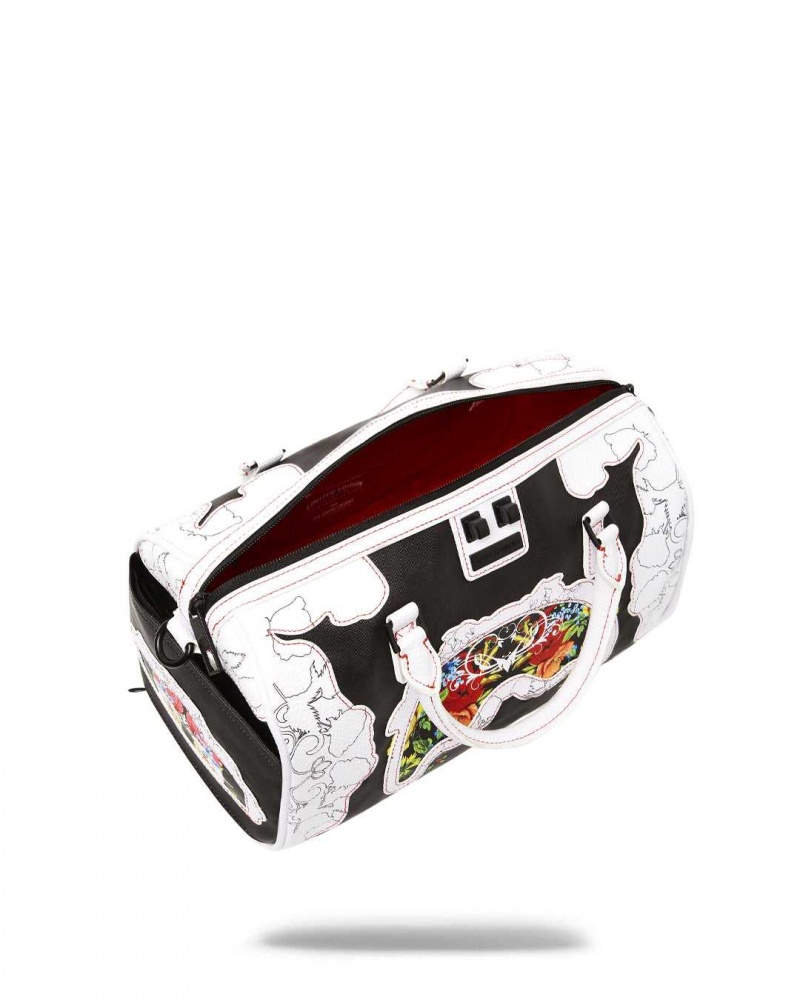 Sprayground Bag THE FLORAL CUT MINI DUFFLE White | VXGCR4570