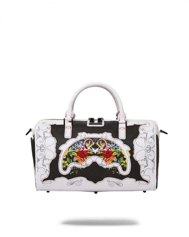 Sprayground Bag THE FLORAL CUT MINI DUFFLE White | VXGCR4570